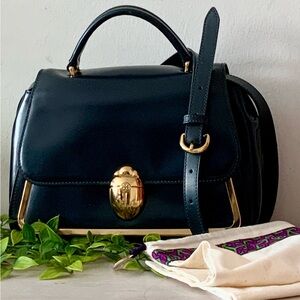 TORY BURCH RARE SCARAB BAG DEEPEST NAVY